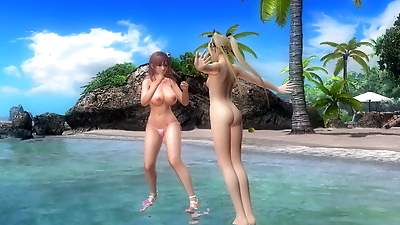 Fight naked Honoka vs Marie..